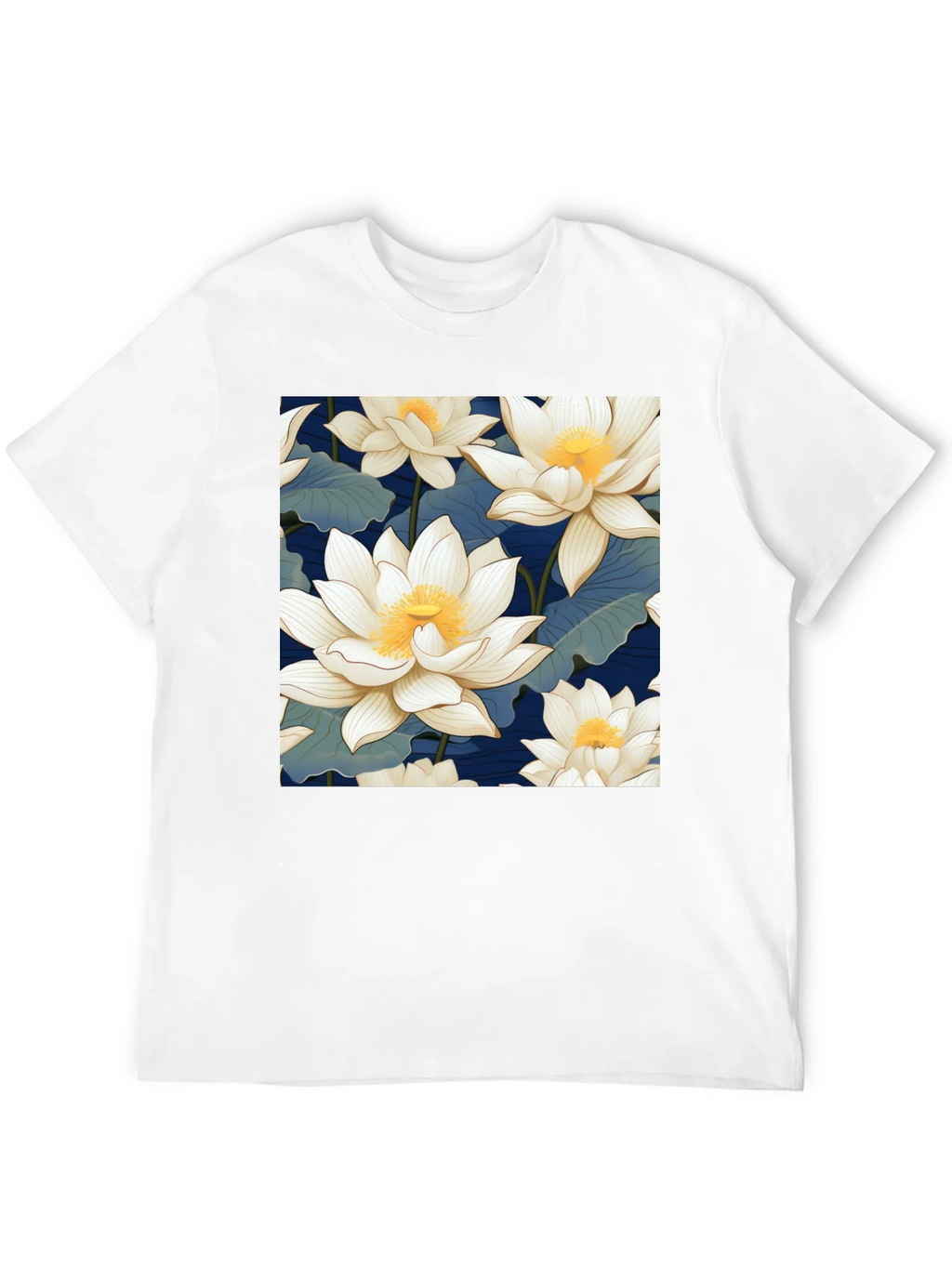 Lotus Flower Graphic Black T-Shirt product image 11