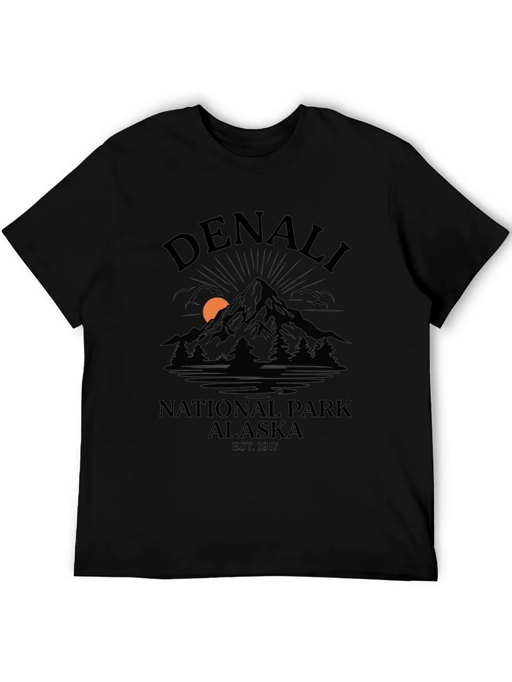 Denali National Park Alaska Black T-Shirt product image 5