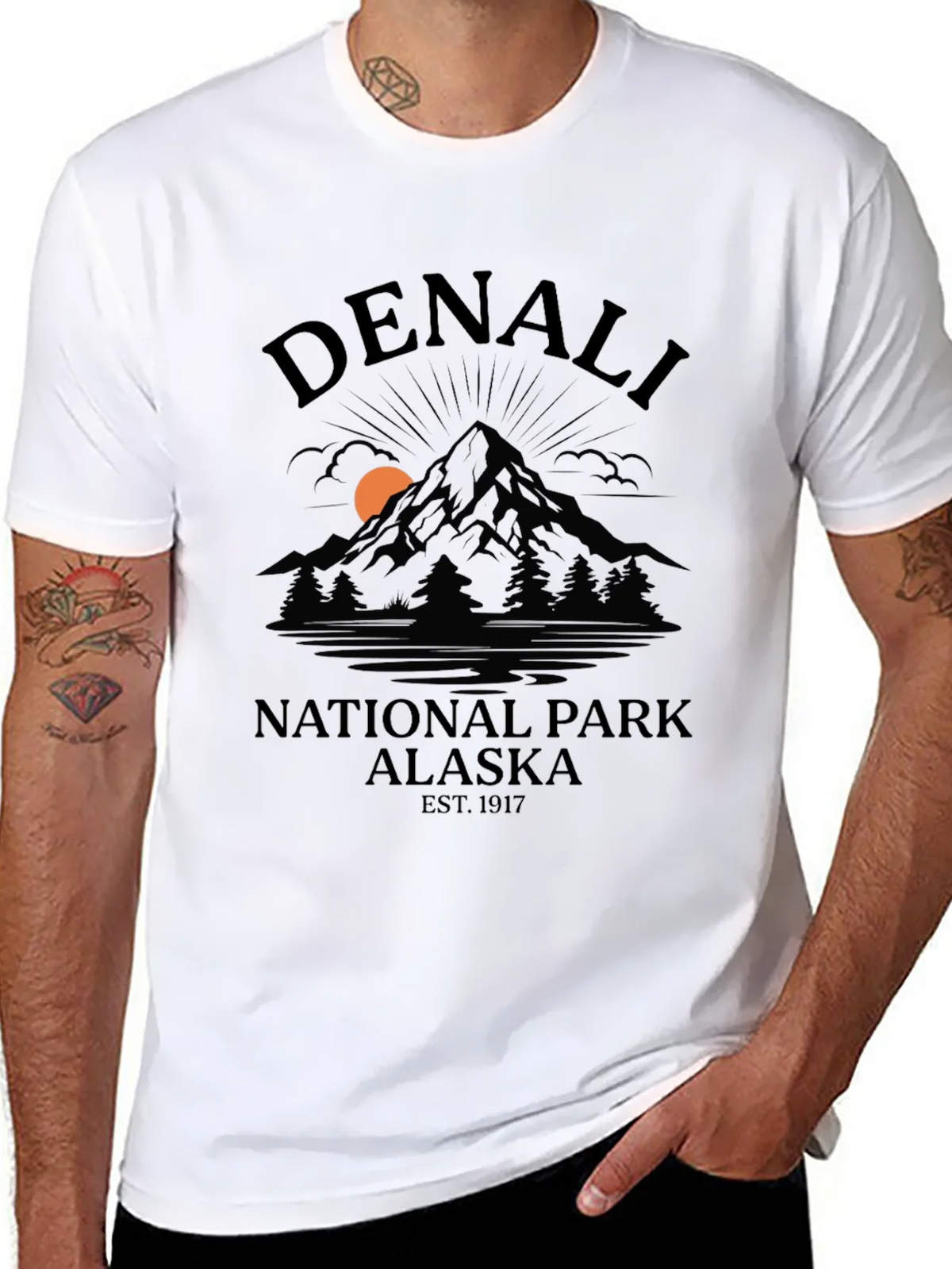 Denali National Park Alaska Black T-Shirt product image 7