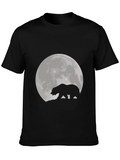 Bear Moon Black T-Shirt product image 1