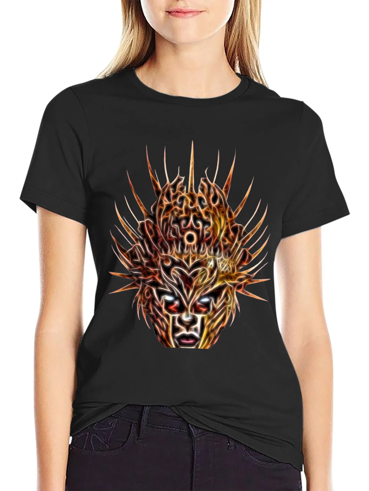 Mystic Mask Graphic Tee - Abstract Art T-Shirt product image 2