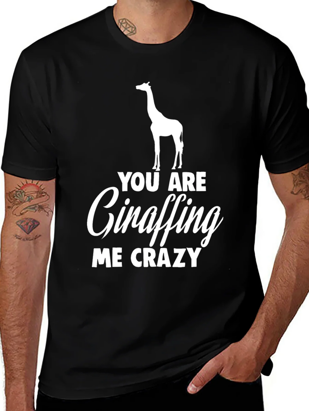 Giraffe Crazy Humor T-Shirt product image 1