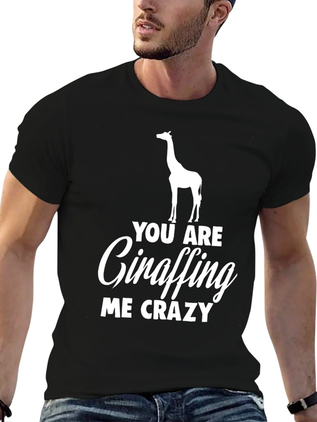 Giraffe Crazy Humor T-Shirt product image 6