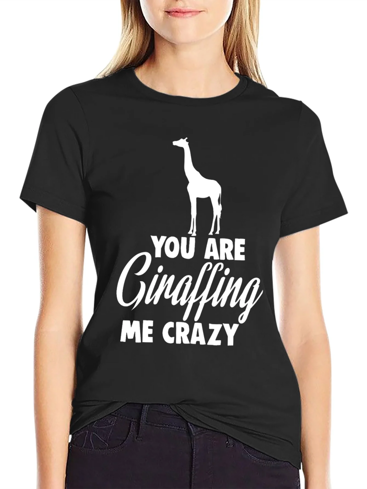 Giraffe Crazy Humor T-Shirt product image 2