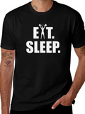 Eat Sleep Gym T-Shirt - Weightlifting Graphic Tee product image 1