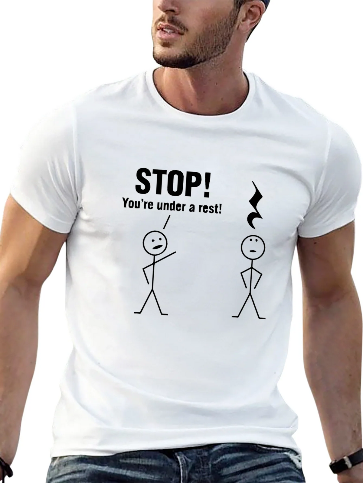 Punny Music T-Shirt: Youre Under a Rest! product image 11