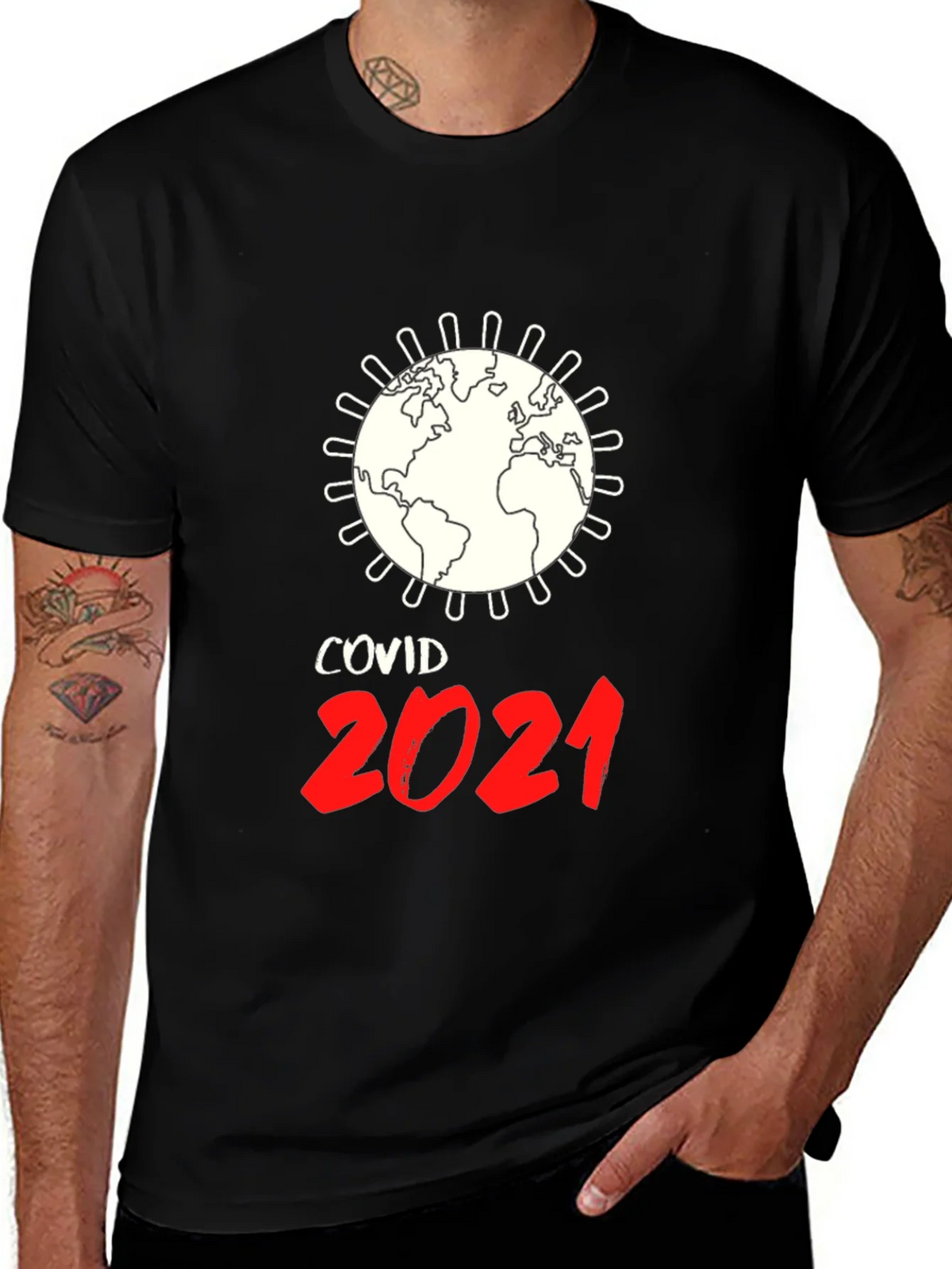 COVID-19 2021 Globe T-Shirt product image 1