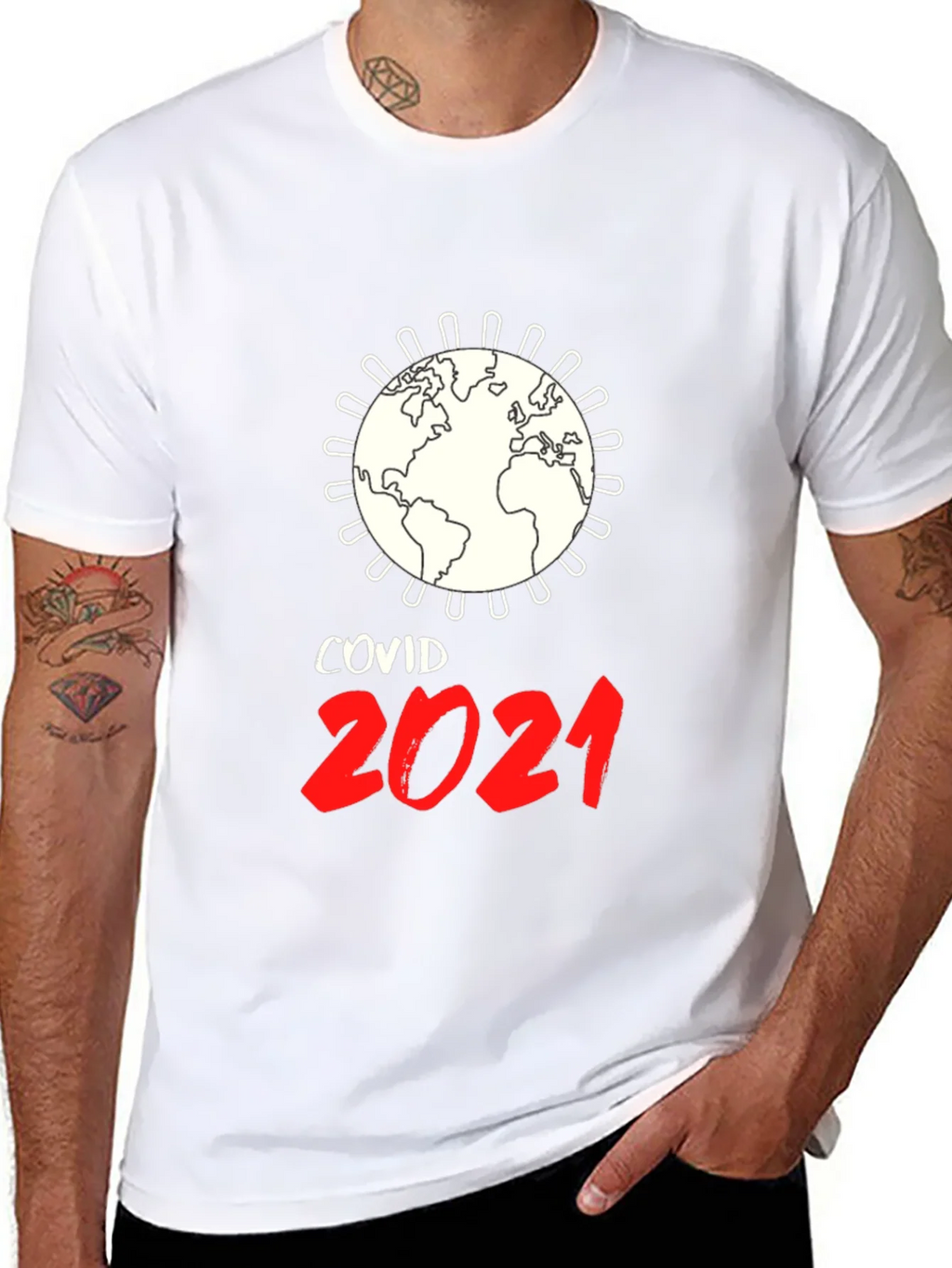 COVID-19 2021 Globe T-Shirt product image 7