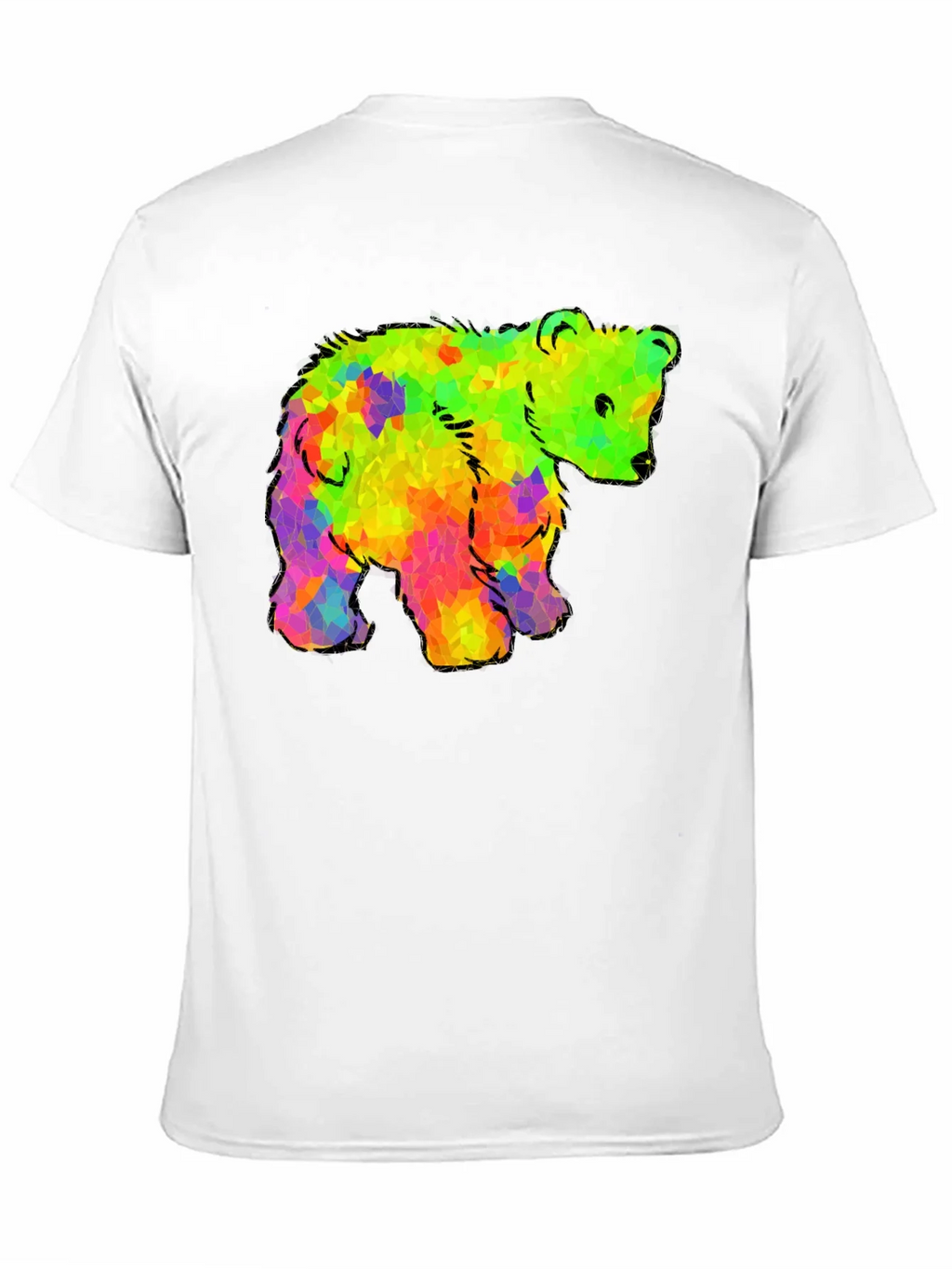 Rainbow Bear Graphic Black T-Shirt product image 9