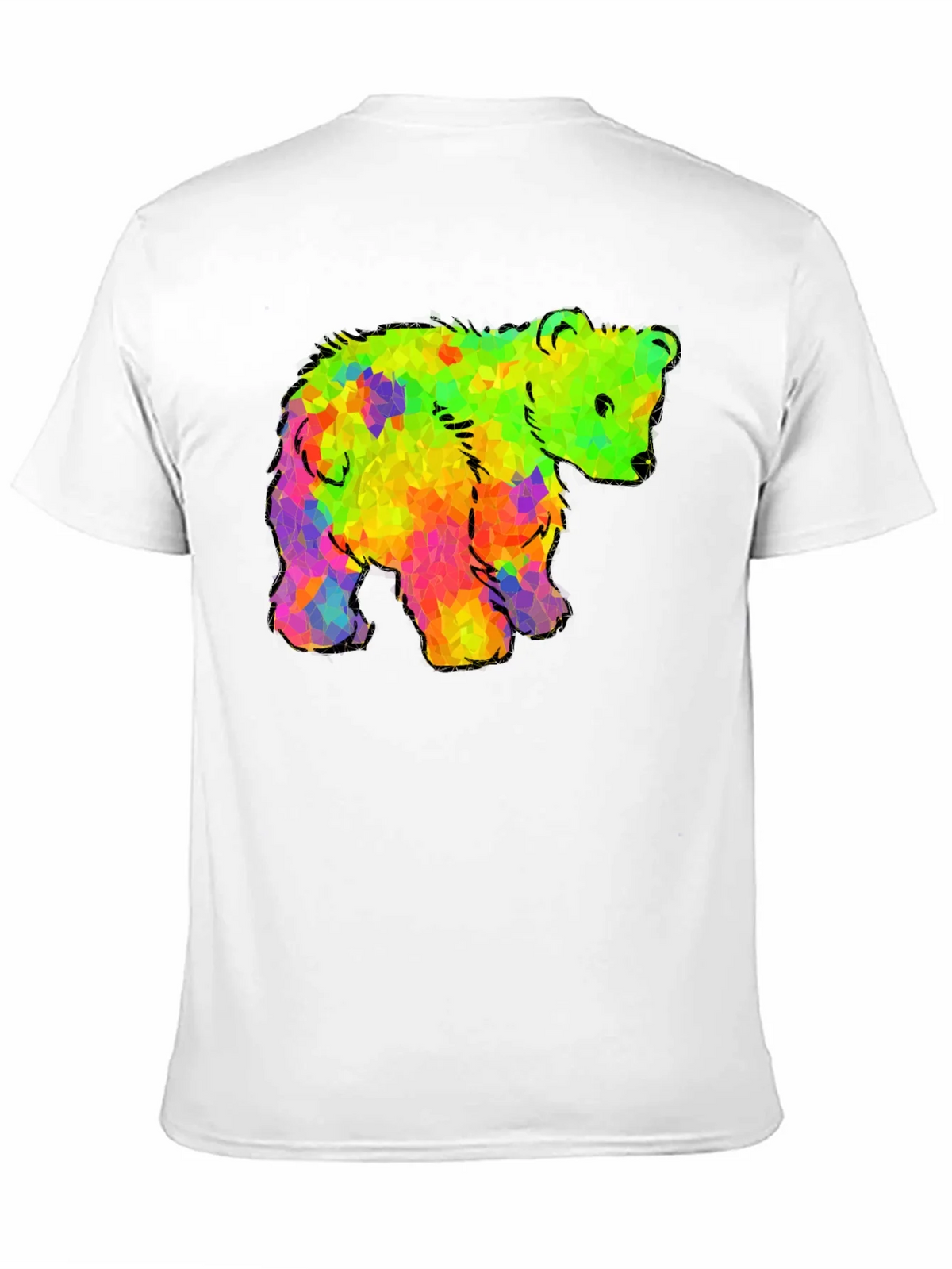 Rainbow Bear Graphic Black T-Shirt product image 9