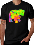 Rainbow Bear Graphic Black T-Shirt product image 1