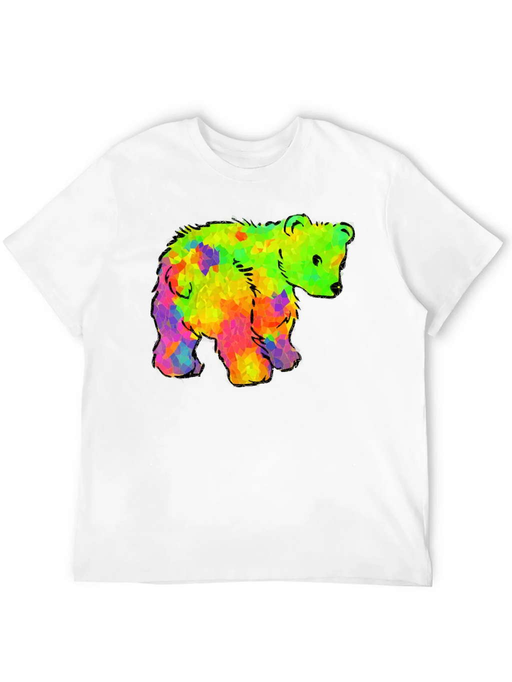 Rainbow Bear Graphic Black T-Shirt product image 10