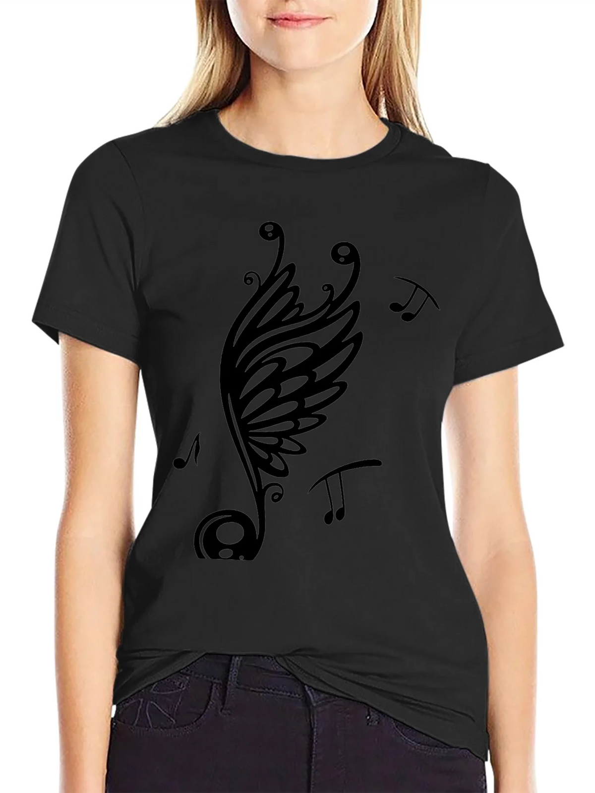 Musical Note Wing Graphic T-Shirt product image 2