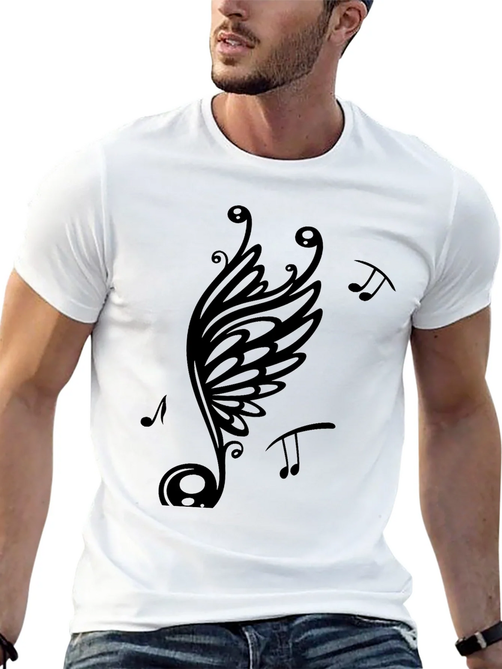 Musical Note Wing Graphic T-Shirt product image 11