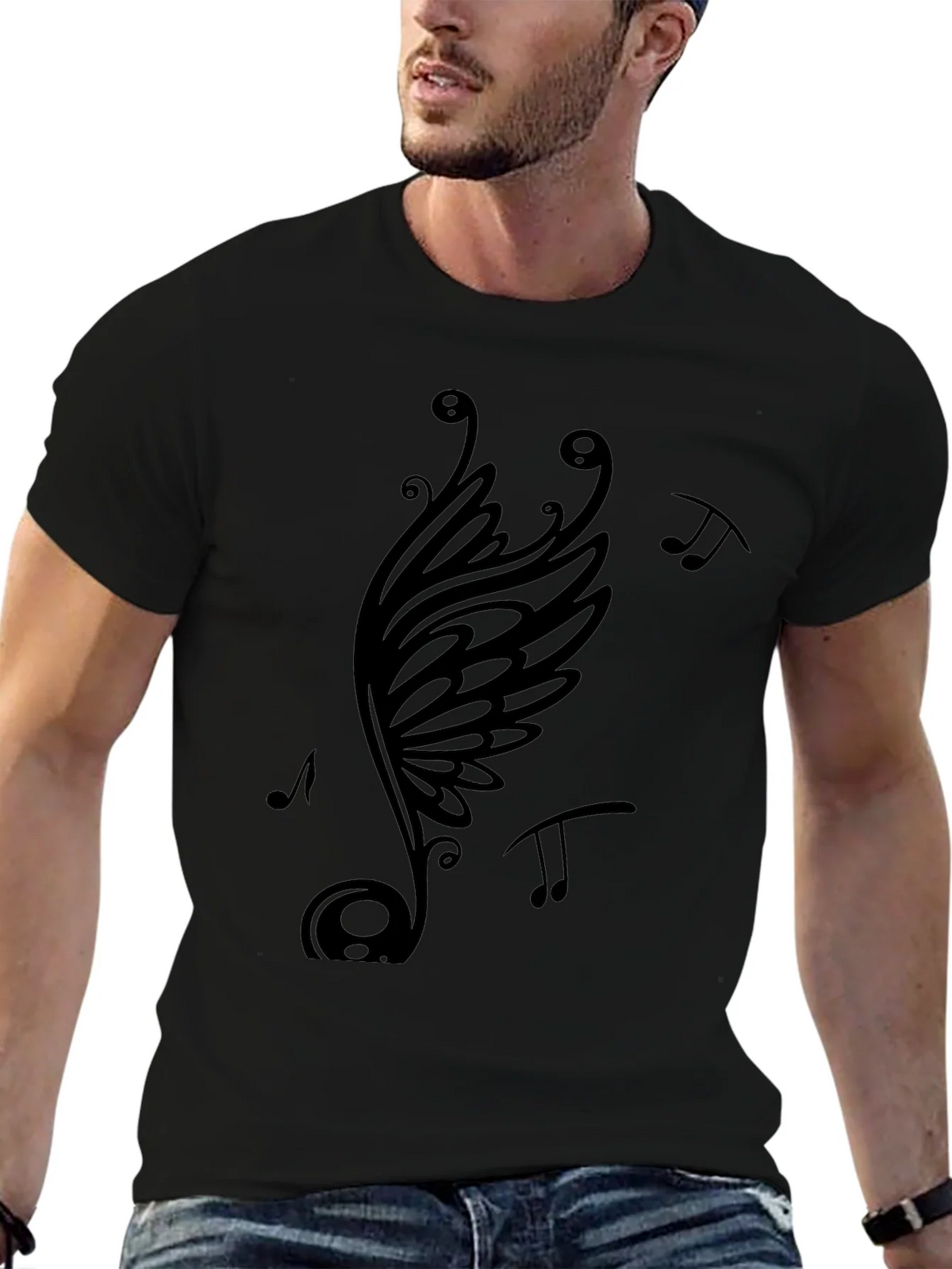 Musical Note Wing Graphic T-Shirt product image 6
