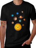 Solar System Planets Graphic T-Shirt - Black product image 1