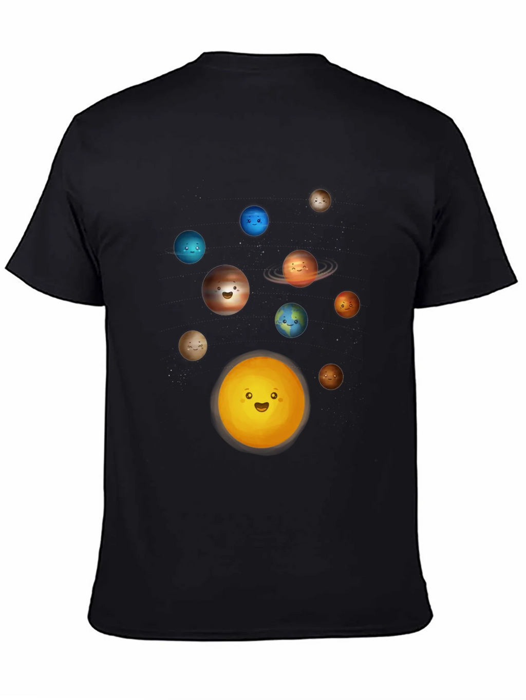 Solar System Planets Graphic T-Shirt - Black product image 4