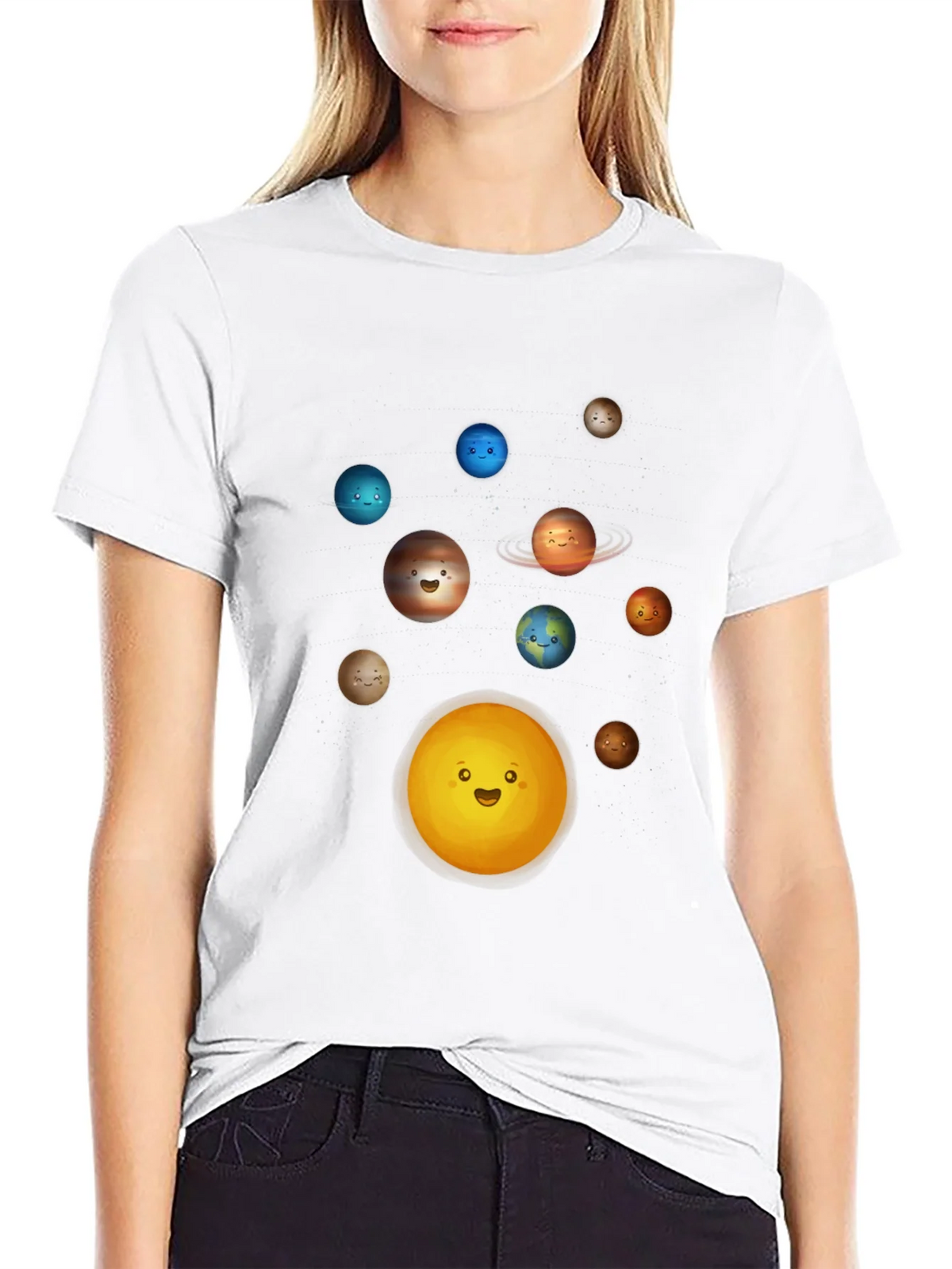 Solar System Planets Graphic T-Shirt - Black product image 8