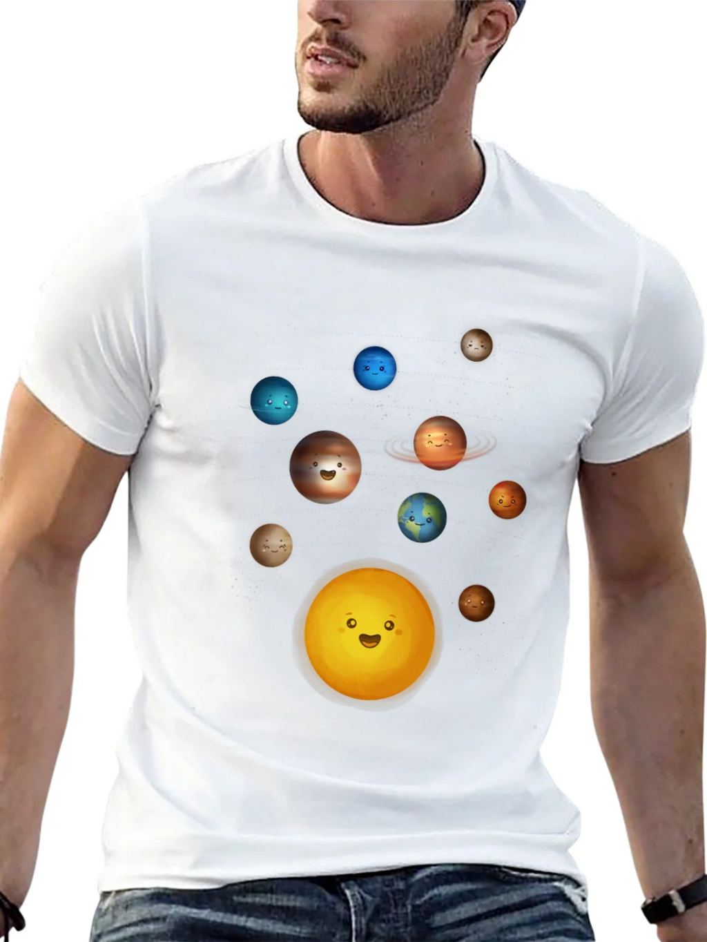 Solar System Planets Graphic T-Shirt - Black product image 12