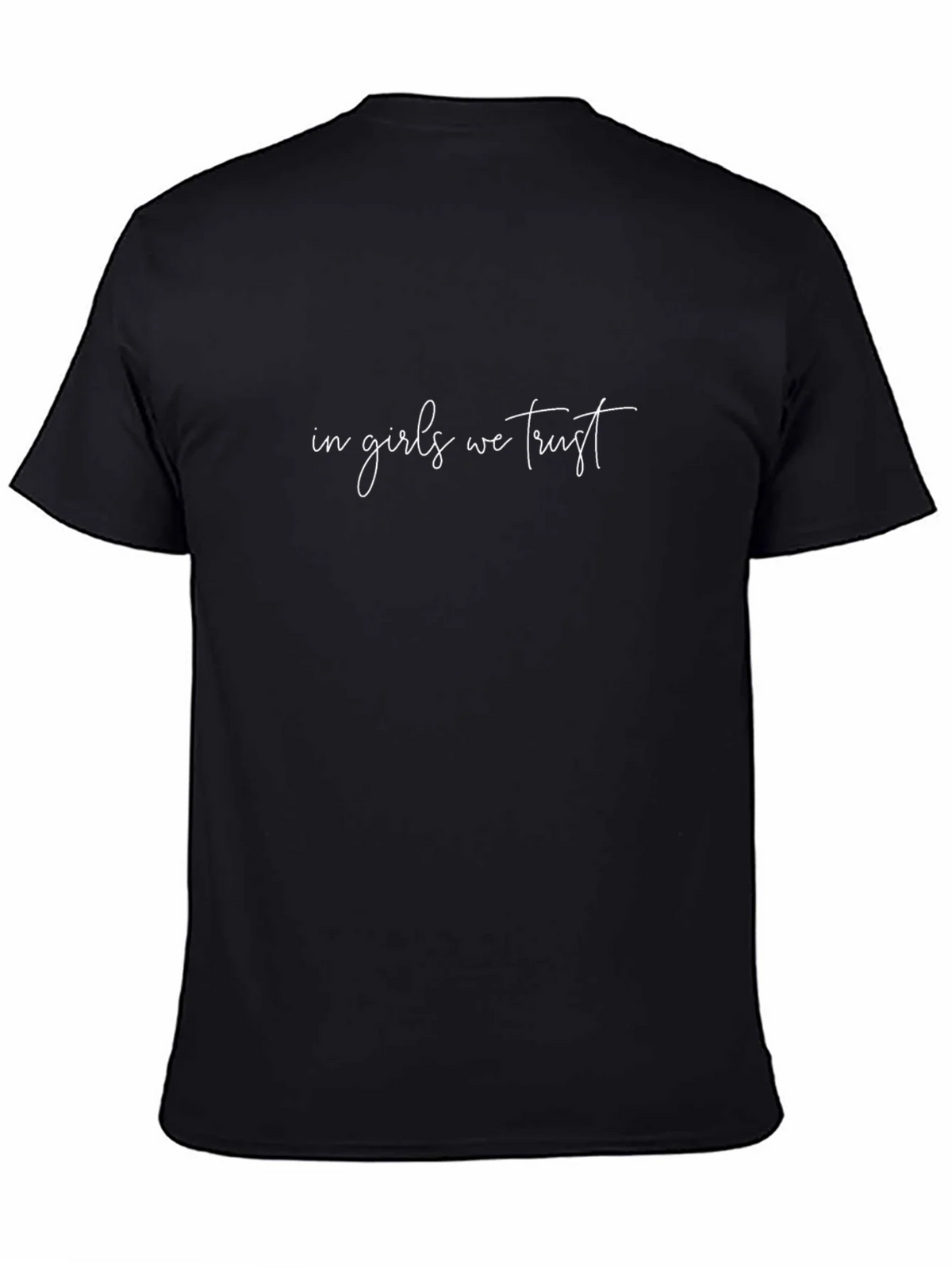 In Girls We Trust Graphic Tee - Black Cotton T-Shirt product image 4