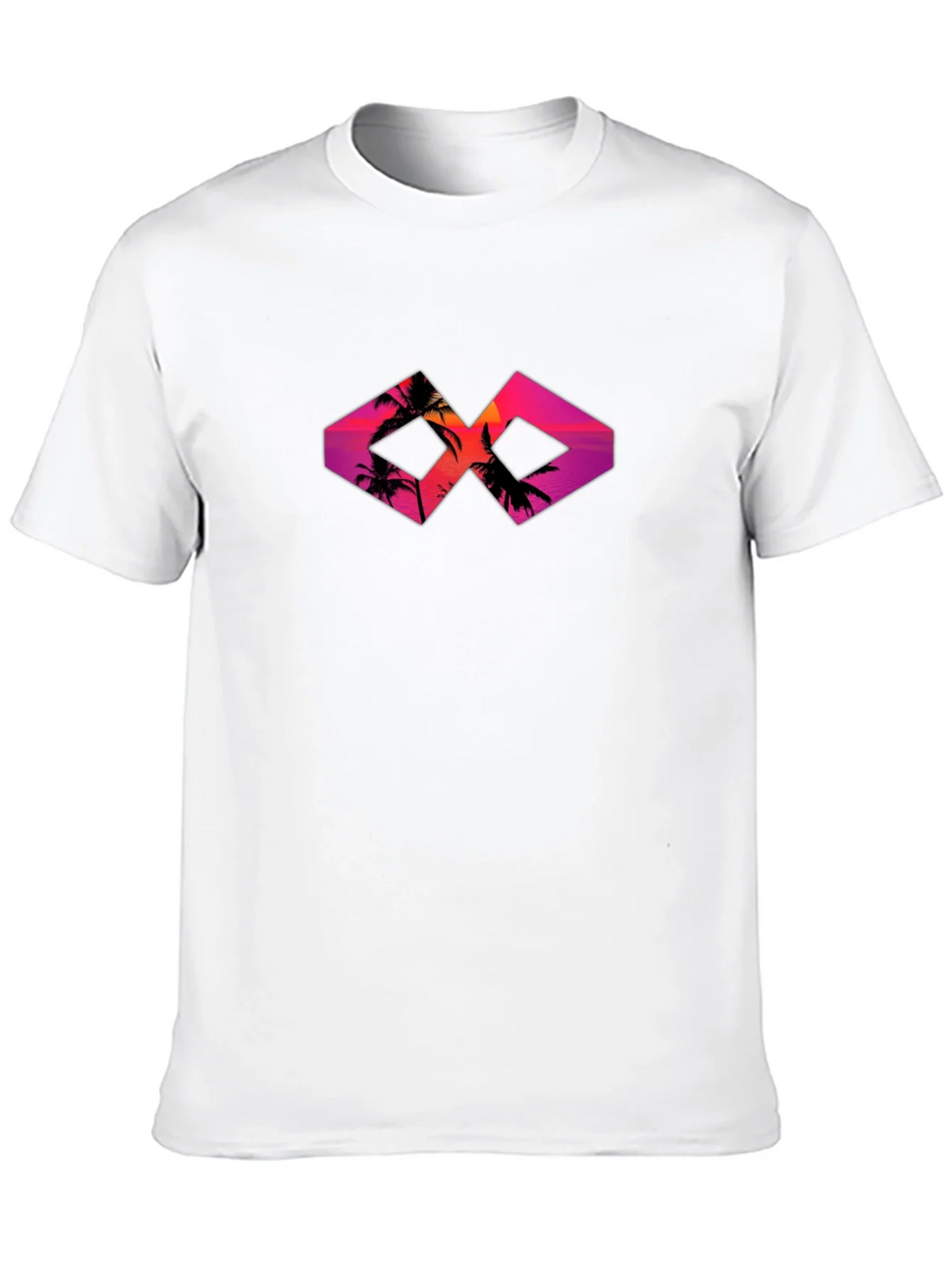 Sunset Palm Tree Graphic Tee - Black Cotton T-Shirt product image 9
