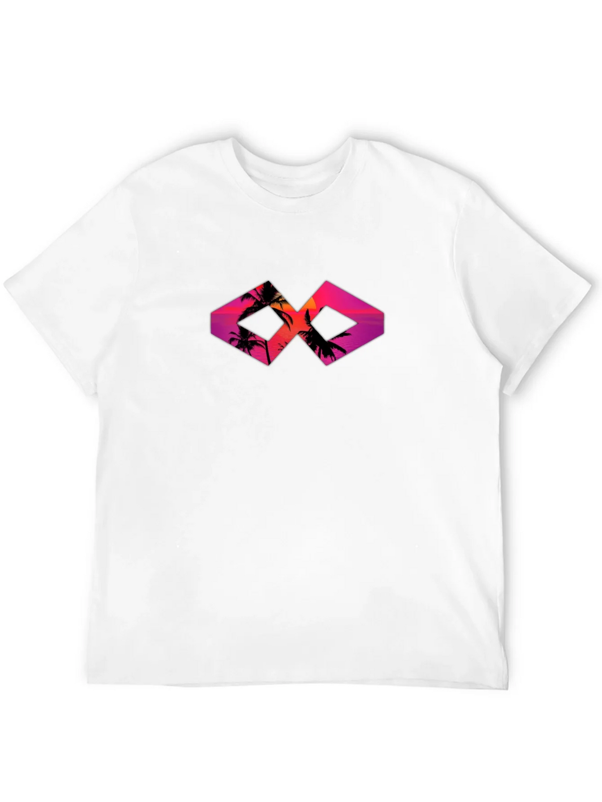 Sunset Palm Tree Graphic Tee - Black Cotton T-Shirt product image 11