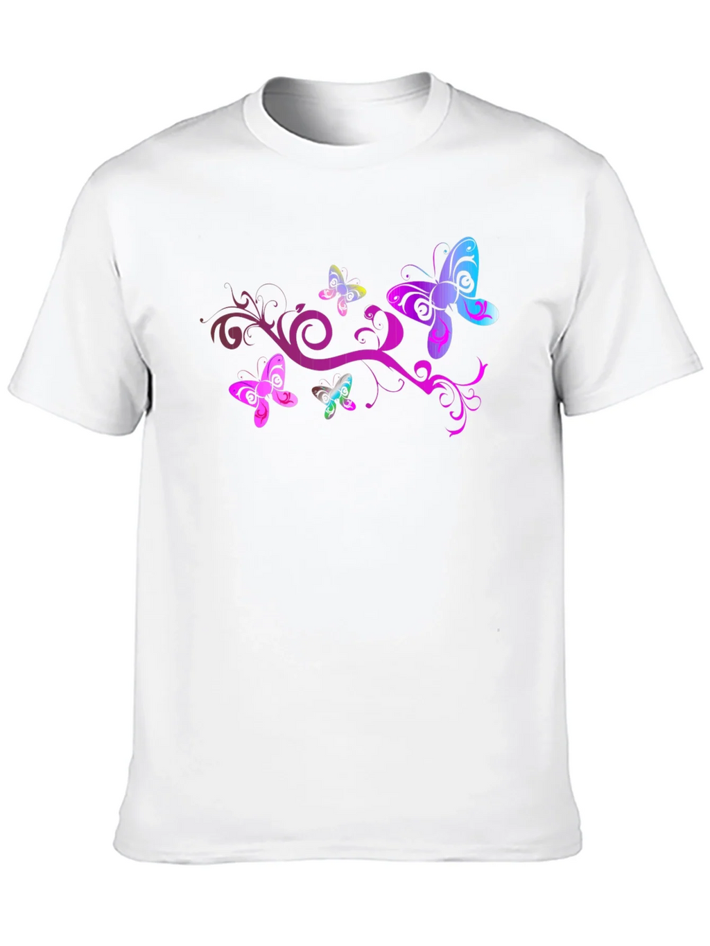 Butterfly Swirl Graphic Tee - Black Cotton Blend product image 9