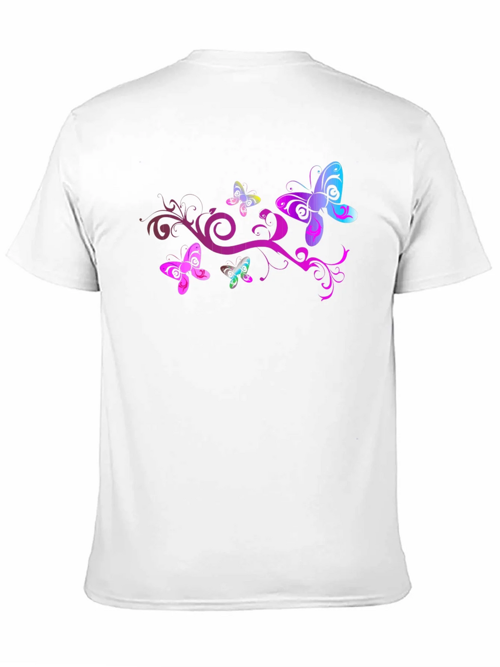 Butterfly Swirl Graphic Tee - Black Cotton Blend product image 10