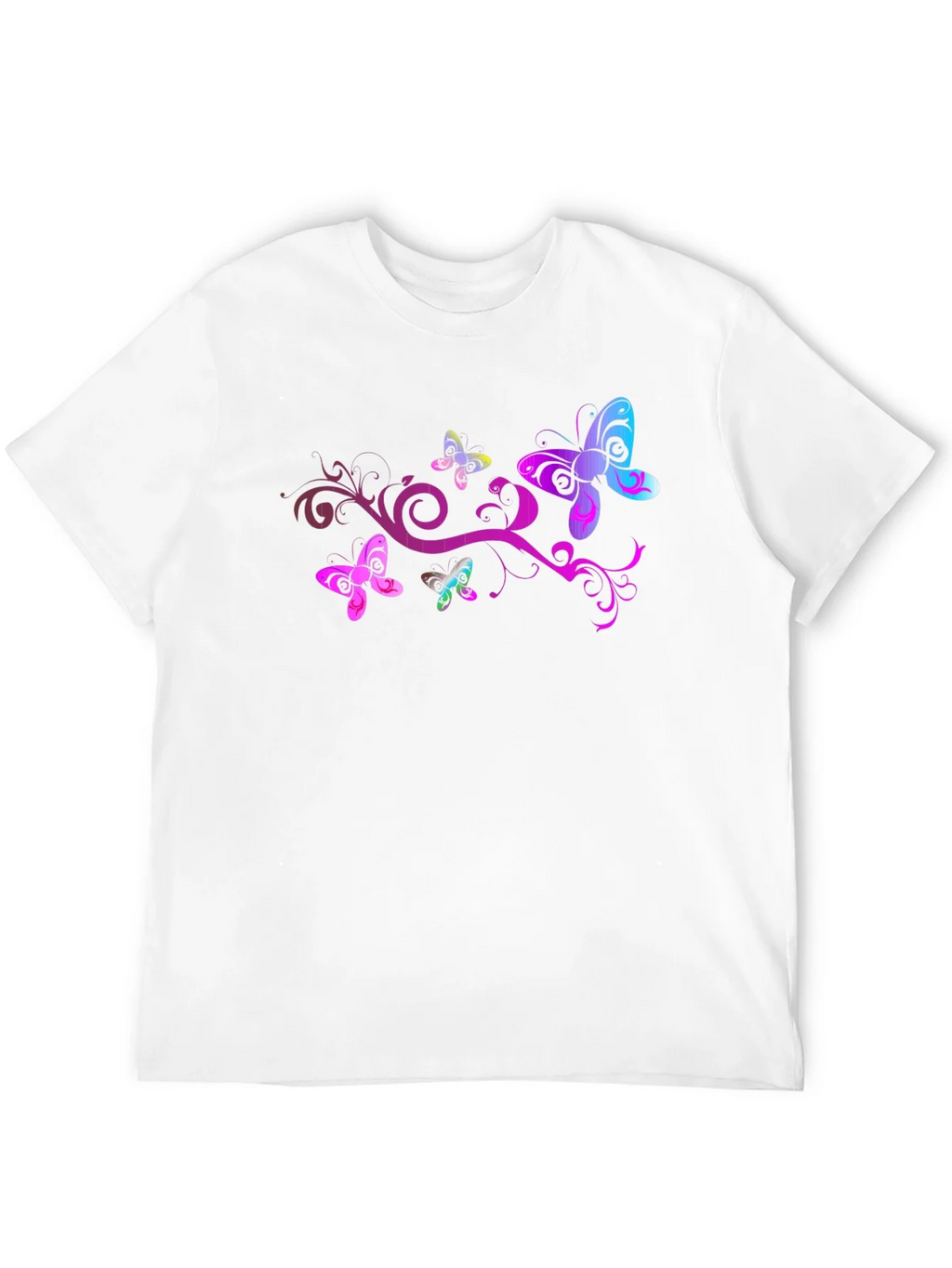 Butterfly Swirl Graphic Tee - Black Cotton Blend product image 11
