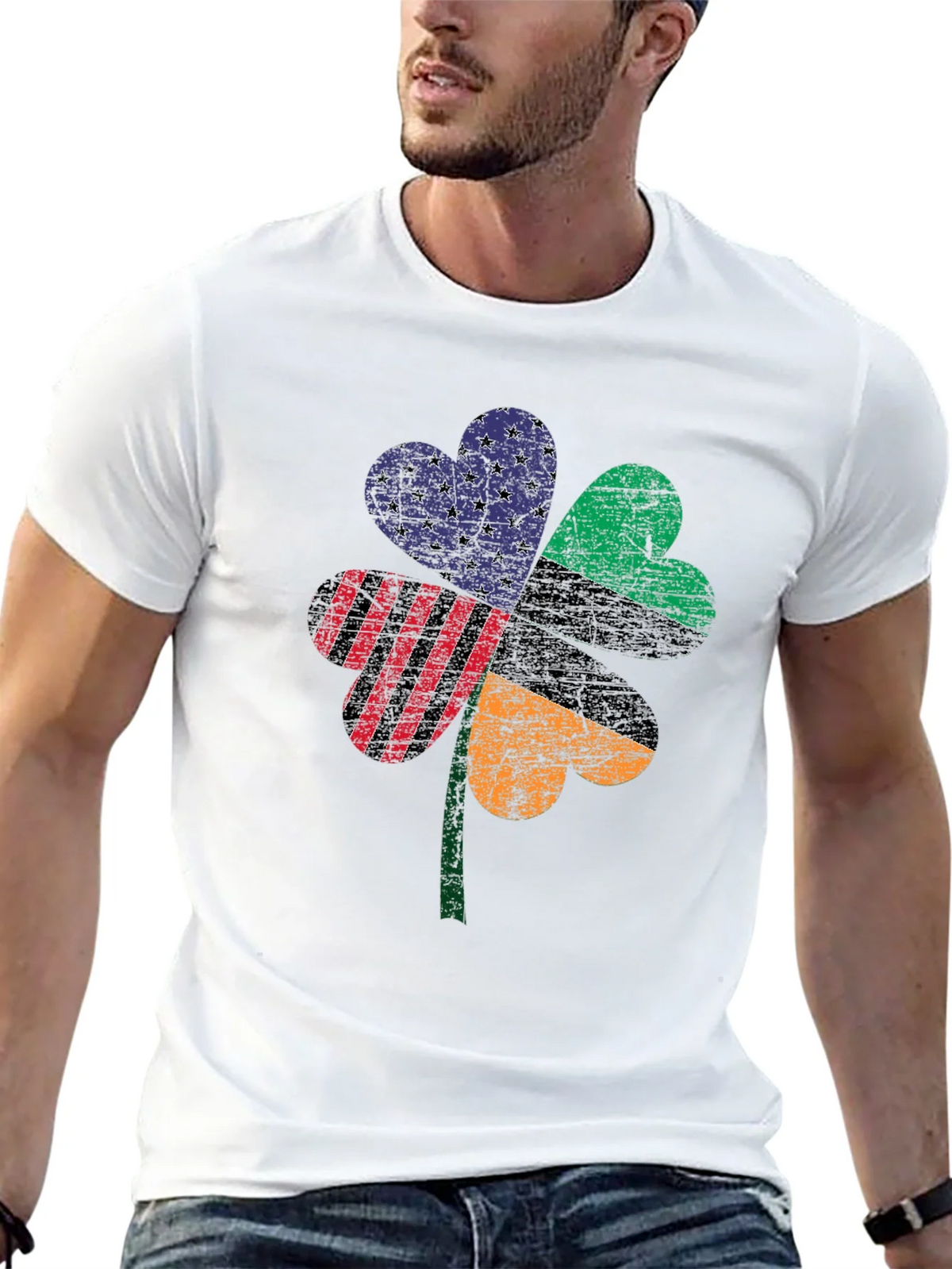 Patriotic Clover Graphic Tee - St. Patricks Day product image 9