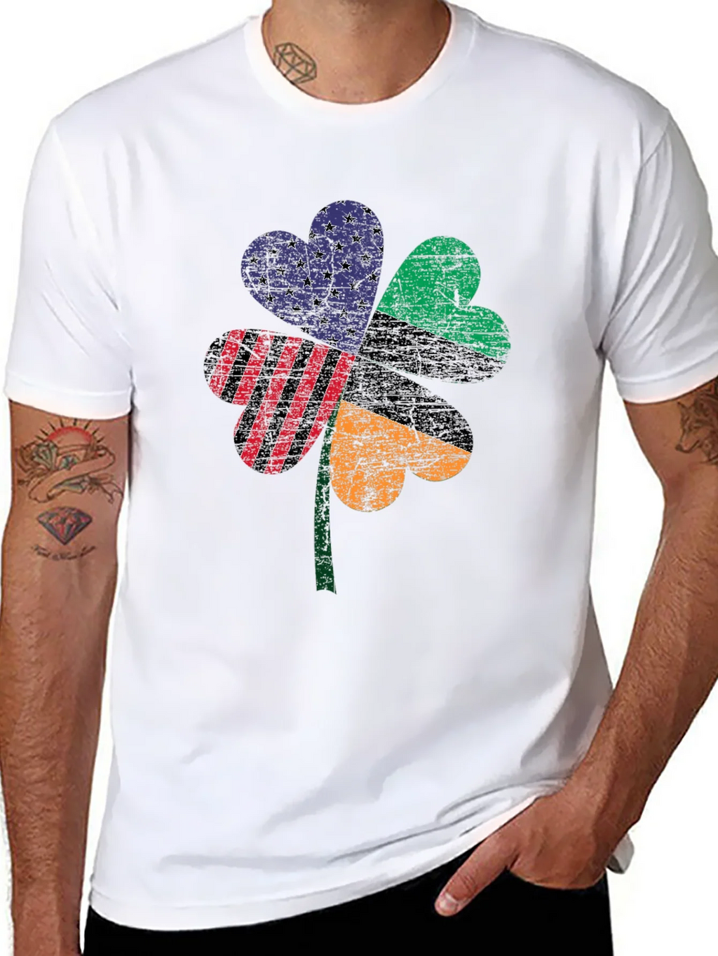 Patriotic Clover Graphic Tee - St. Patricks Day product image 6