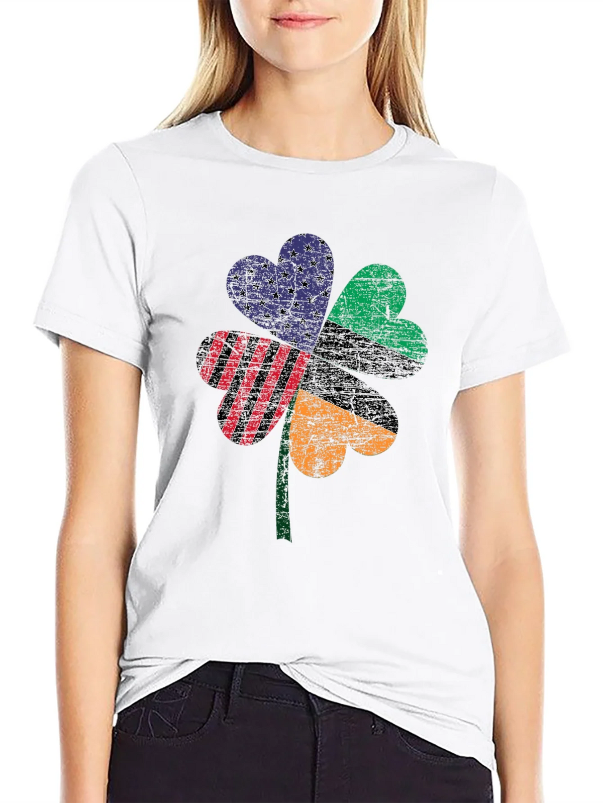 Patriotic Clover Graphic Tee - St. Patricks Day product image 7