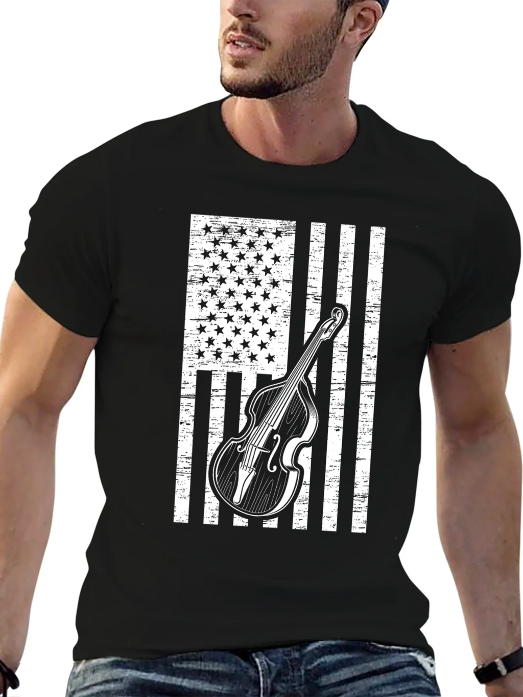 American Flag Bass T-Shirt product image 6