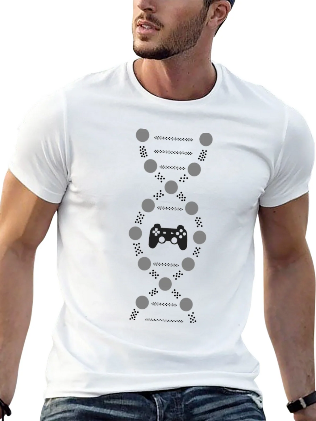 Gamer DNA Graphic Tee - Black Cotton T-Shirt product image 12