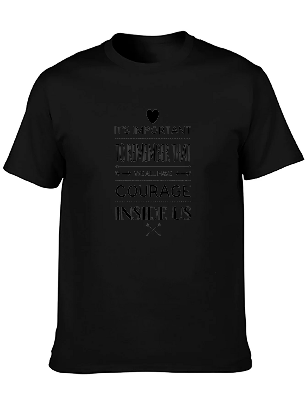 Courage Inside Us Graphic T-Shirt - Black product image 3