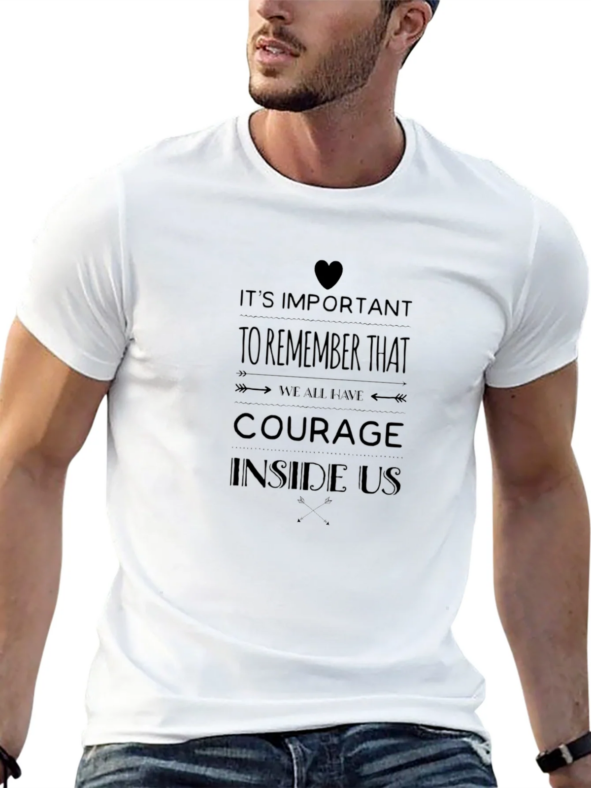 Courage Inside Us Graphic T-Shirt - Black product image 11