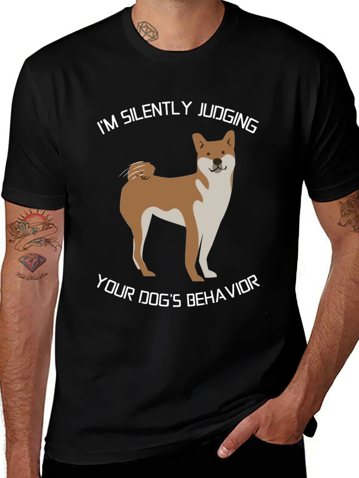 Dog Lover T-Shirt: Im Silently Judging product image 1