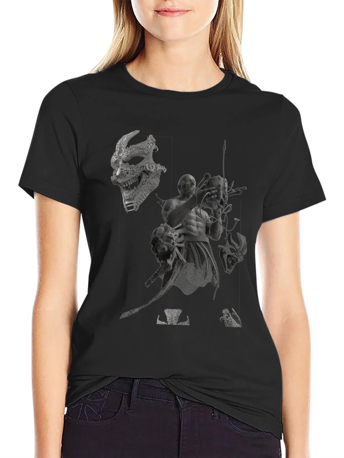 Mens Black Graphic Print Tee product image 2
