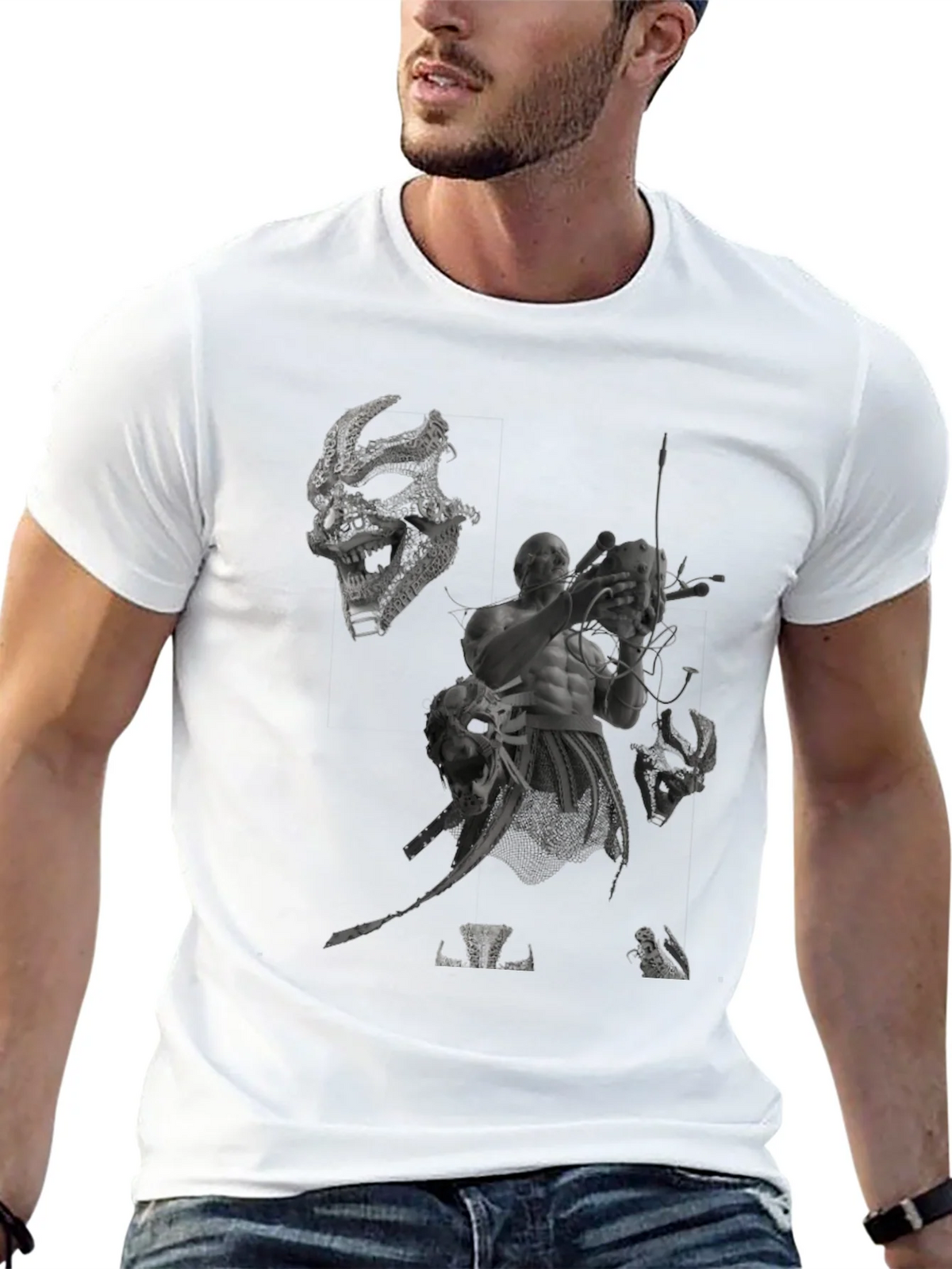 Mens Black Graphic Print Tee product image 12