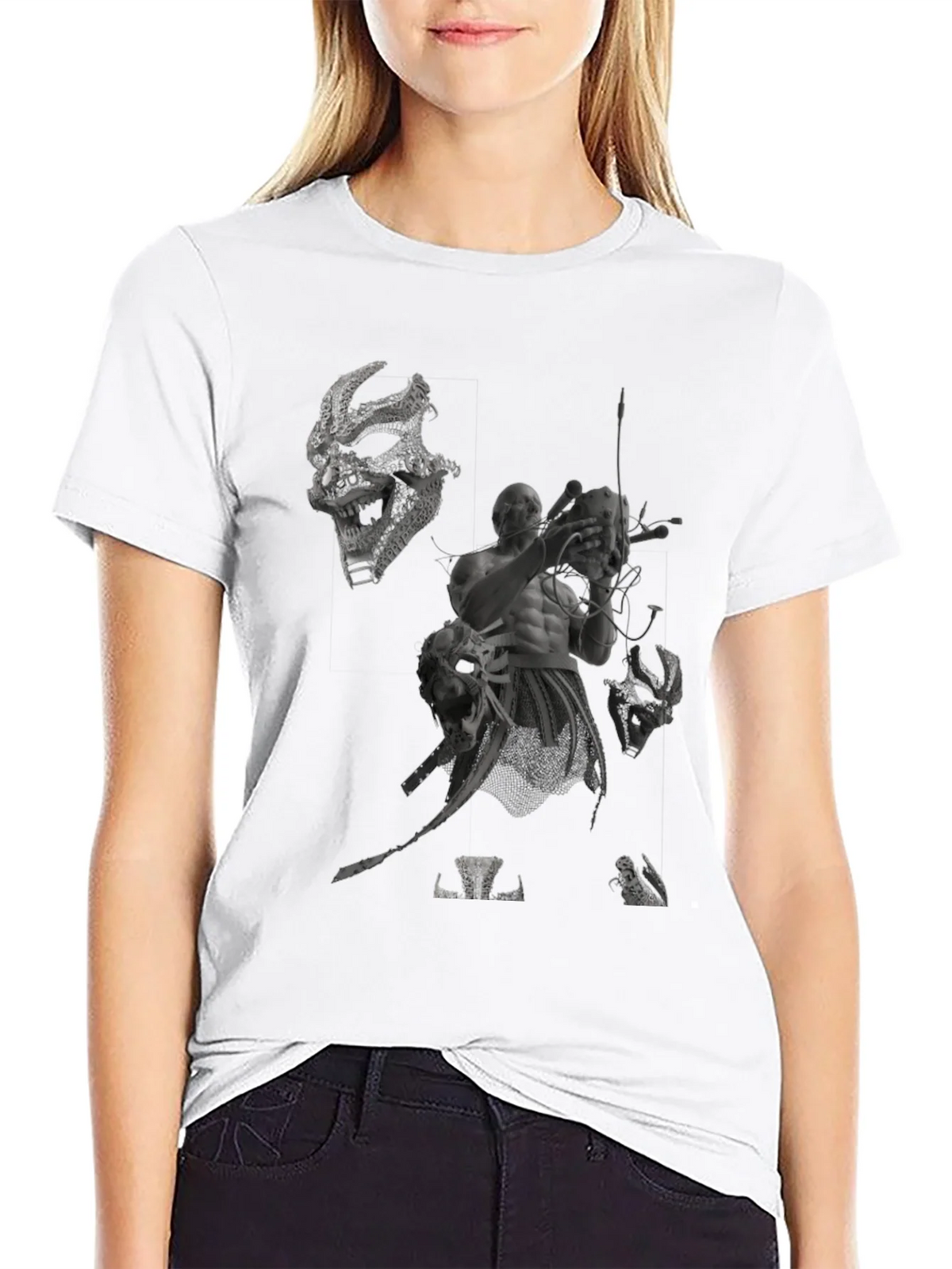 Mens Black Graphic Print Tee product image 8