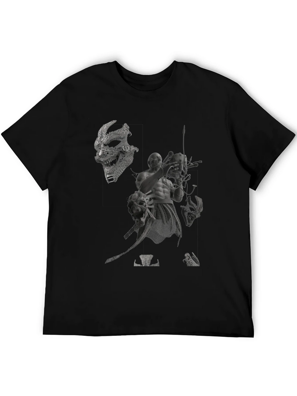 Mens Black Graphic Print Tee product image 5