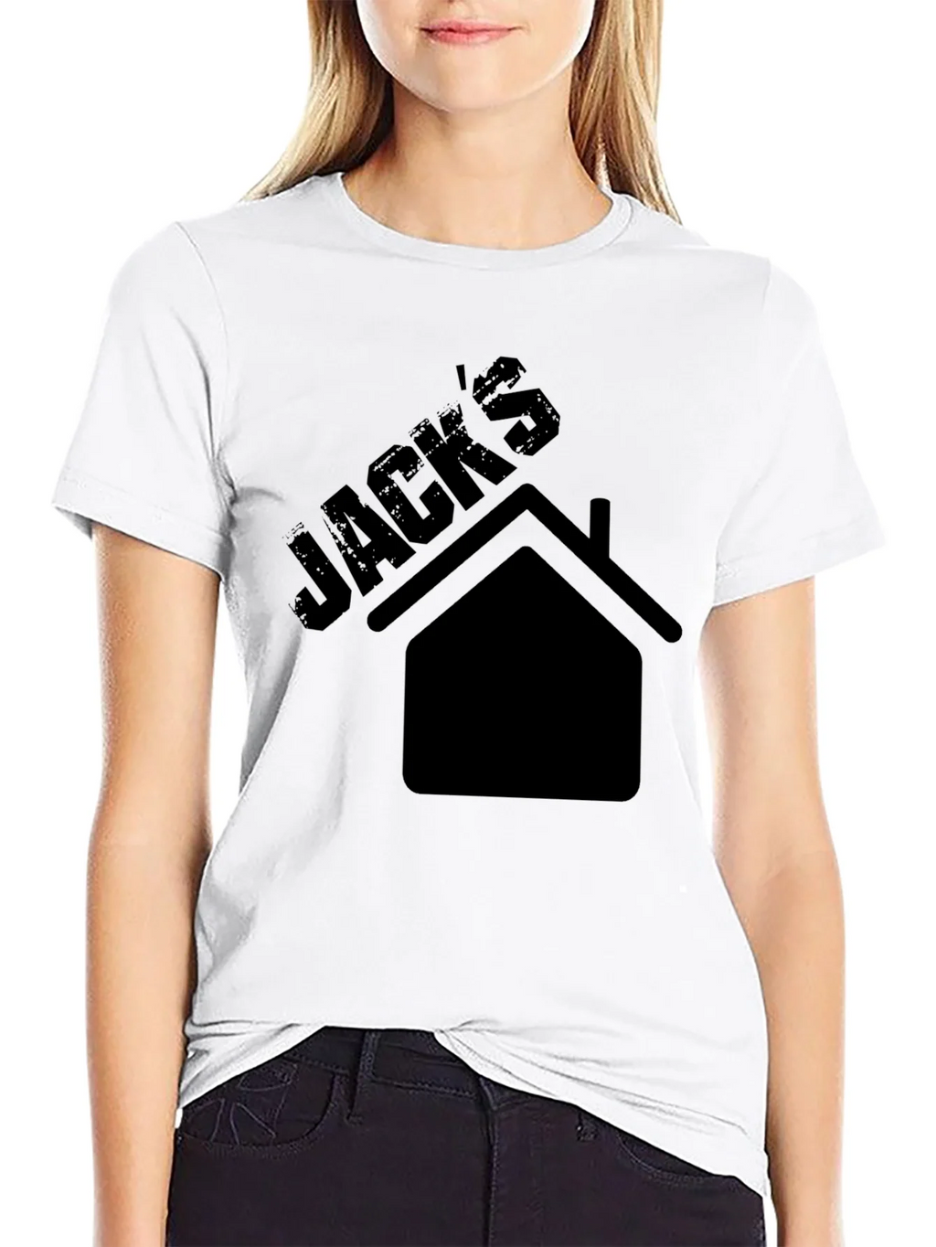 Jacks House Graphic Tee - Black Cotton Casual T-Shirt product image 8
