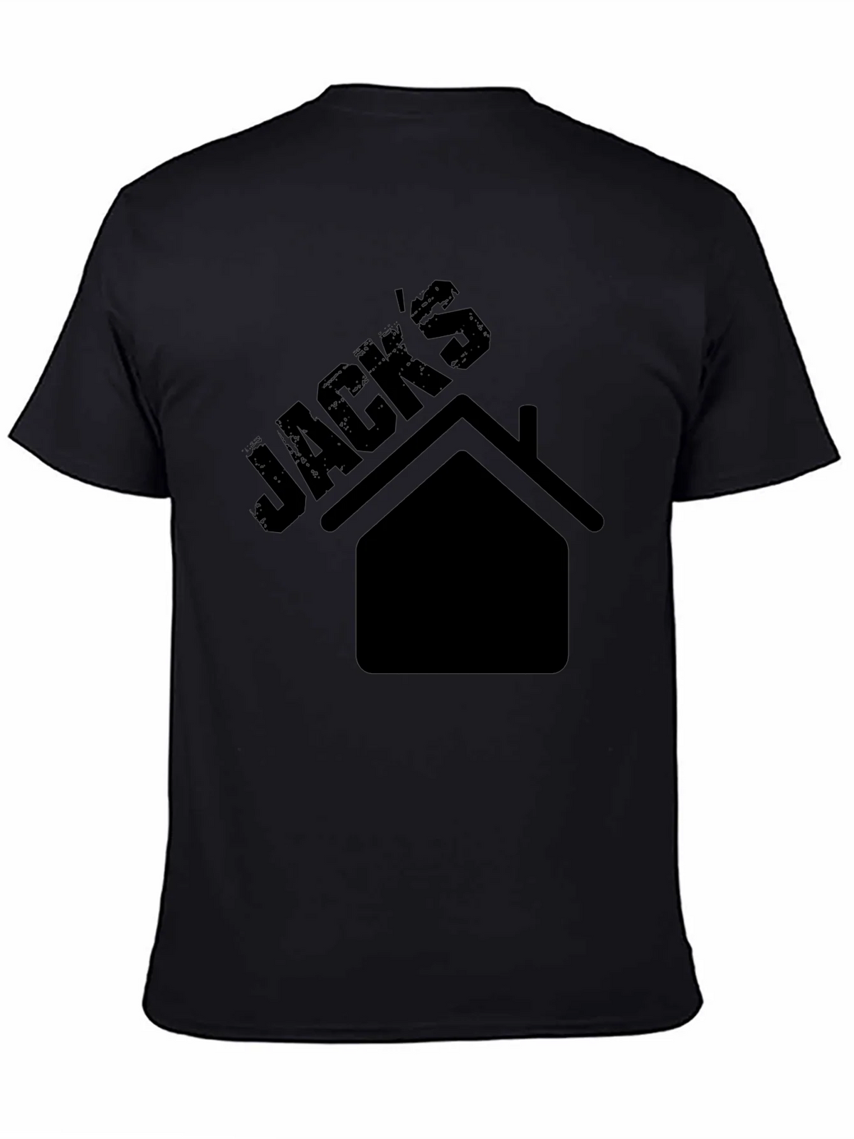Jacks House Graphic Tee - Black Cotton Casual T-Shirt product image 4