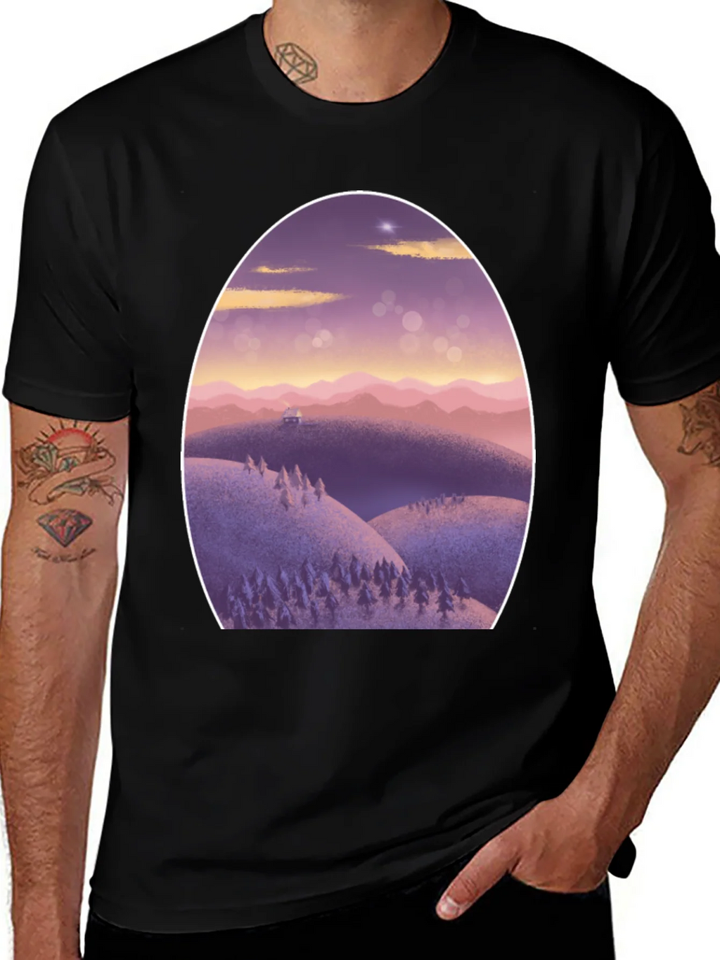 Artistic Landscape Graphic Tee product image 1