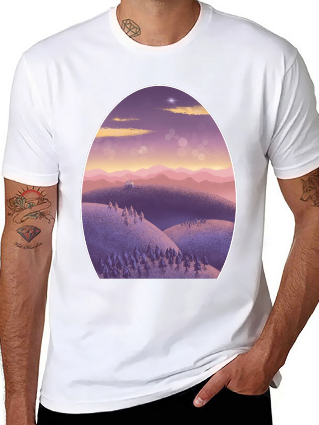 Artistic Landscape Graphic Tee product image 7