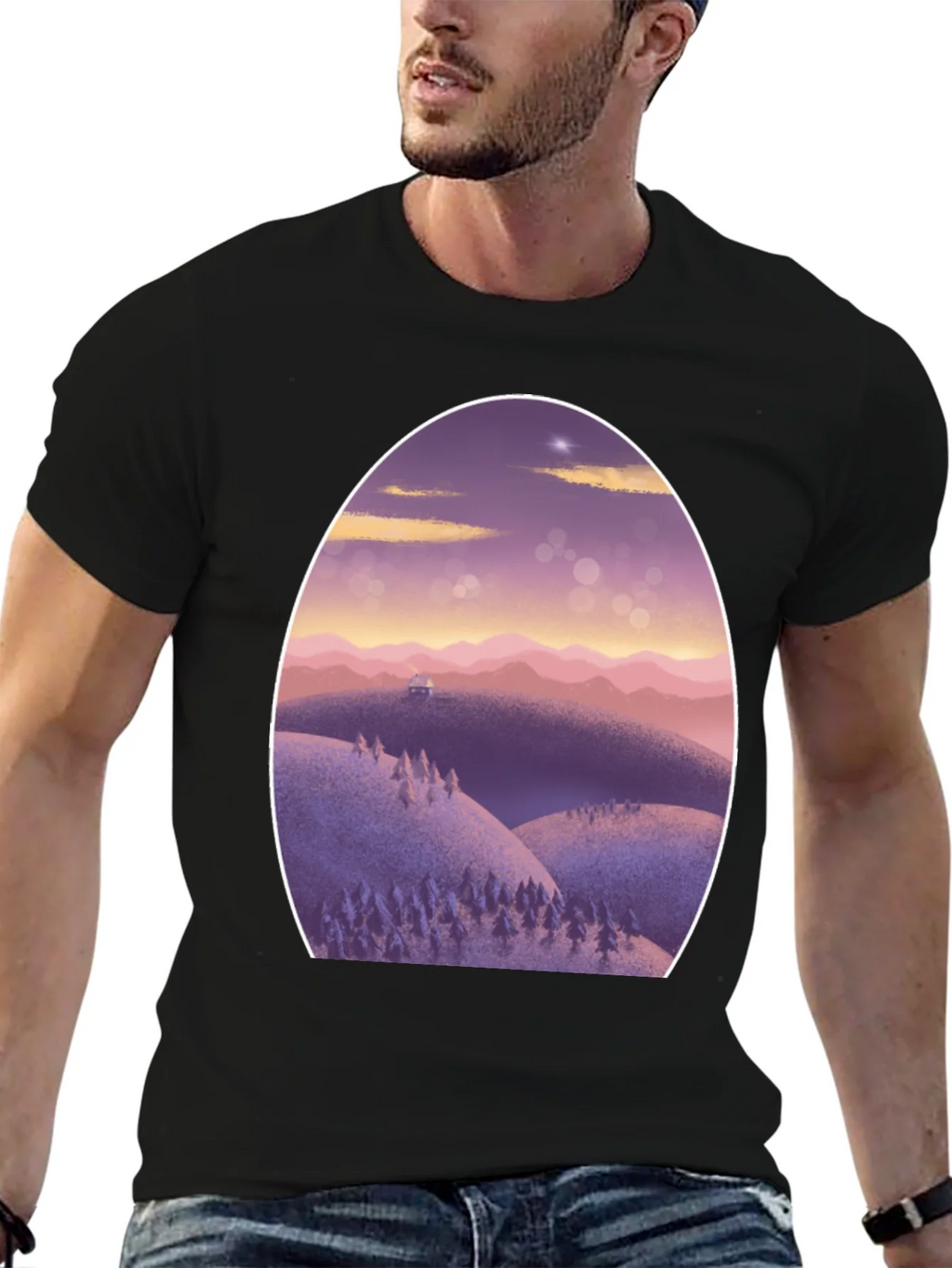 Artistic Landscape Graphic Tee product image 6