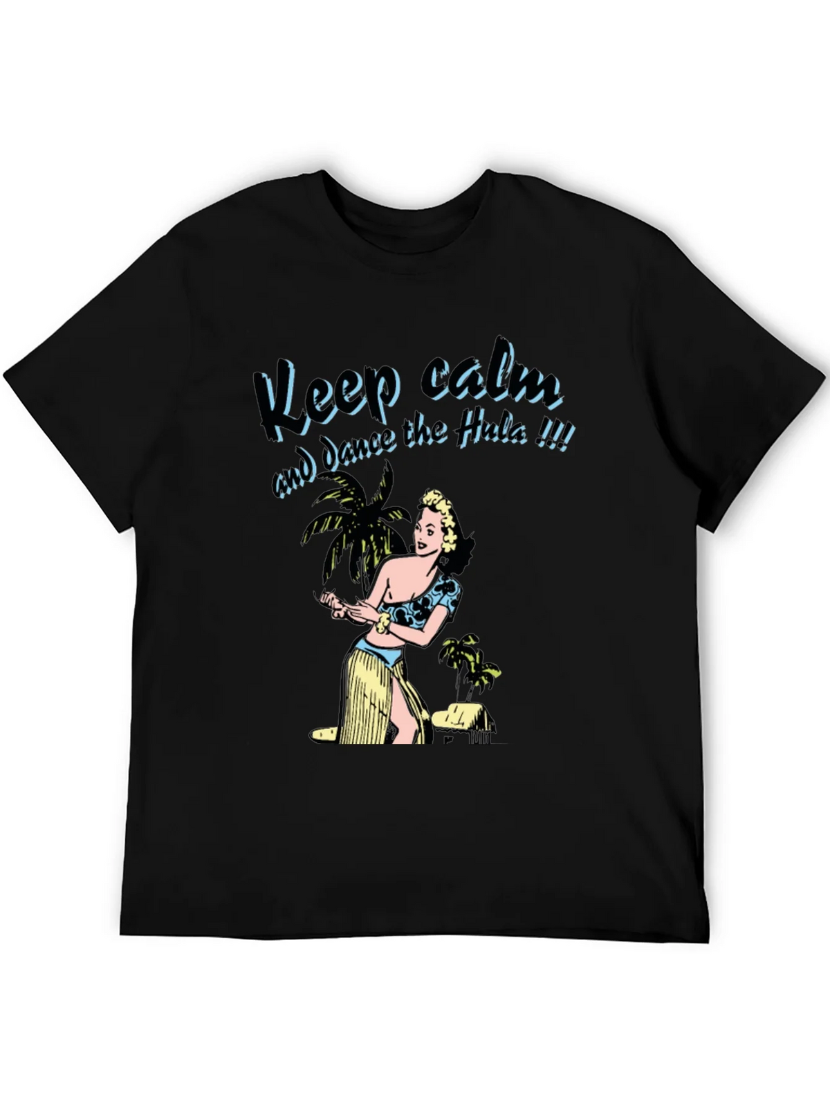 Keep Calm Dance the Hula Black Graphic Tee product image 5