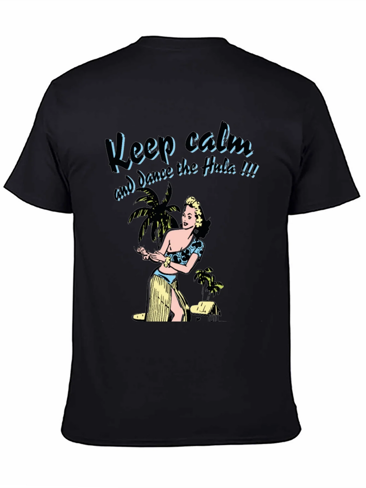 Keep Calm Dance the Hula Black Graphic Tee product image 4