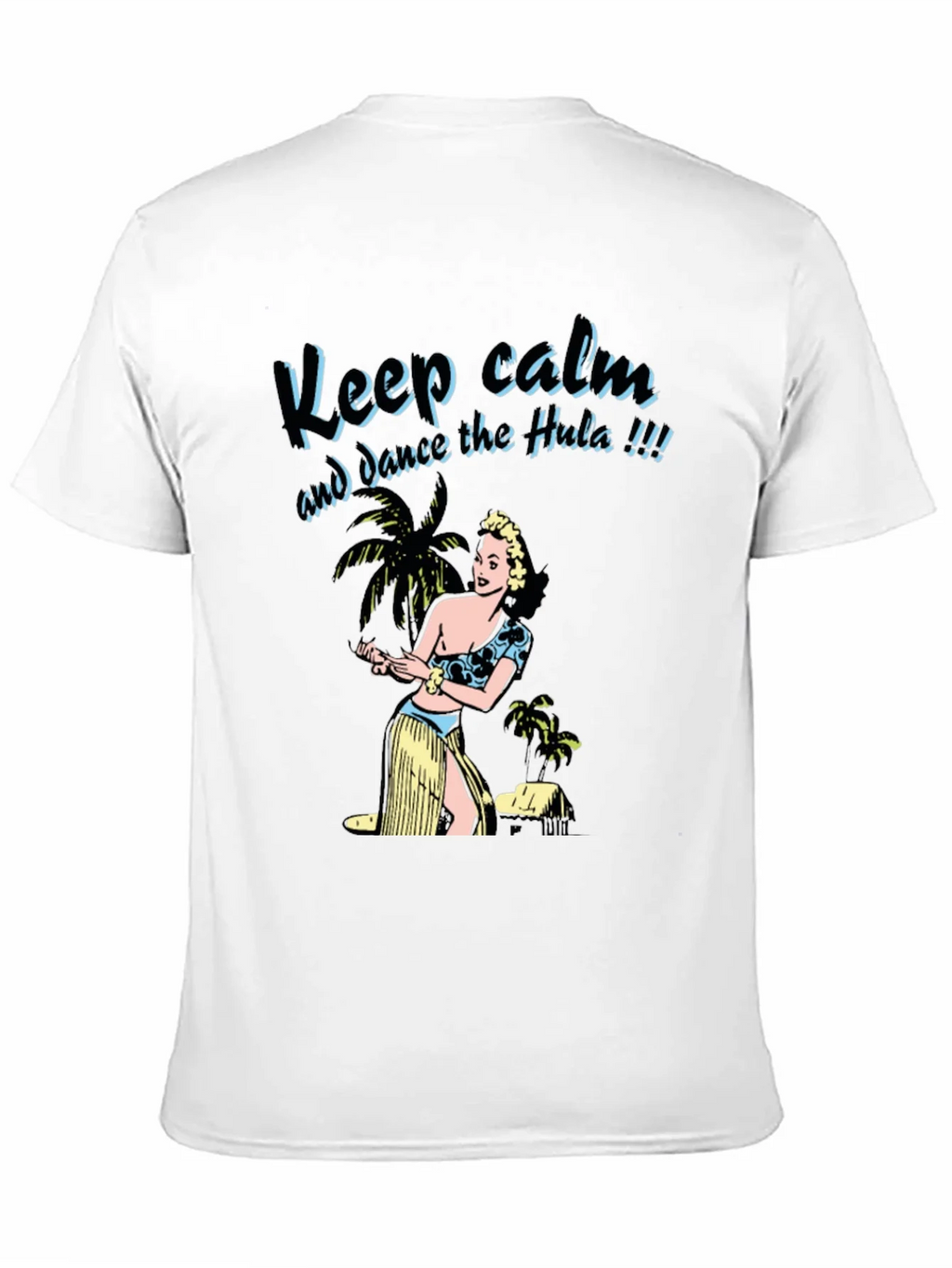 Keep Calm Dance the Hula Black Graphic Tee product image 9