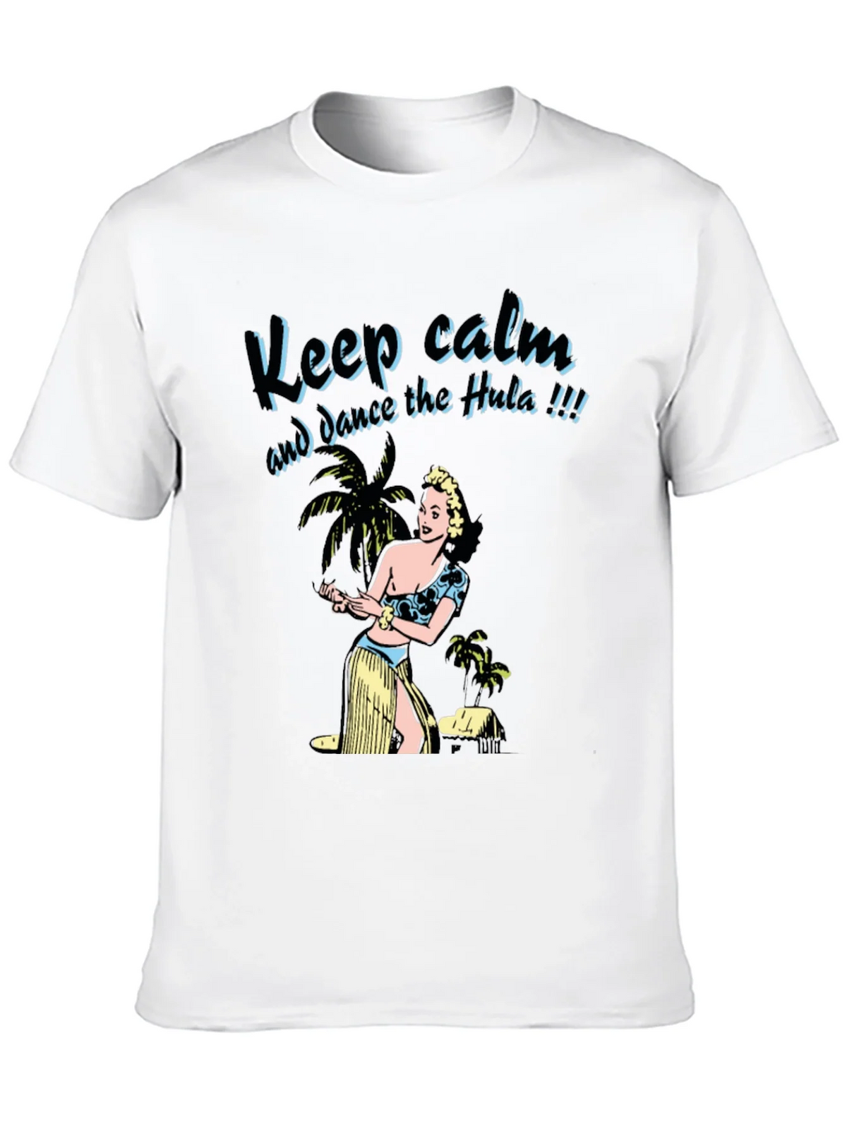 Keep Calm Dance the Hula Black Graphic Tee product image 8